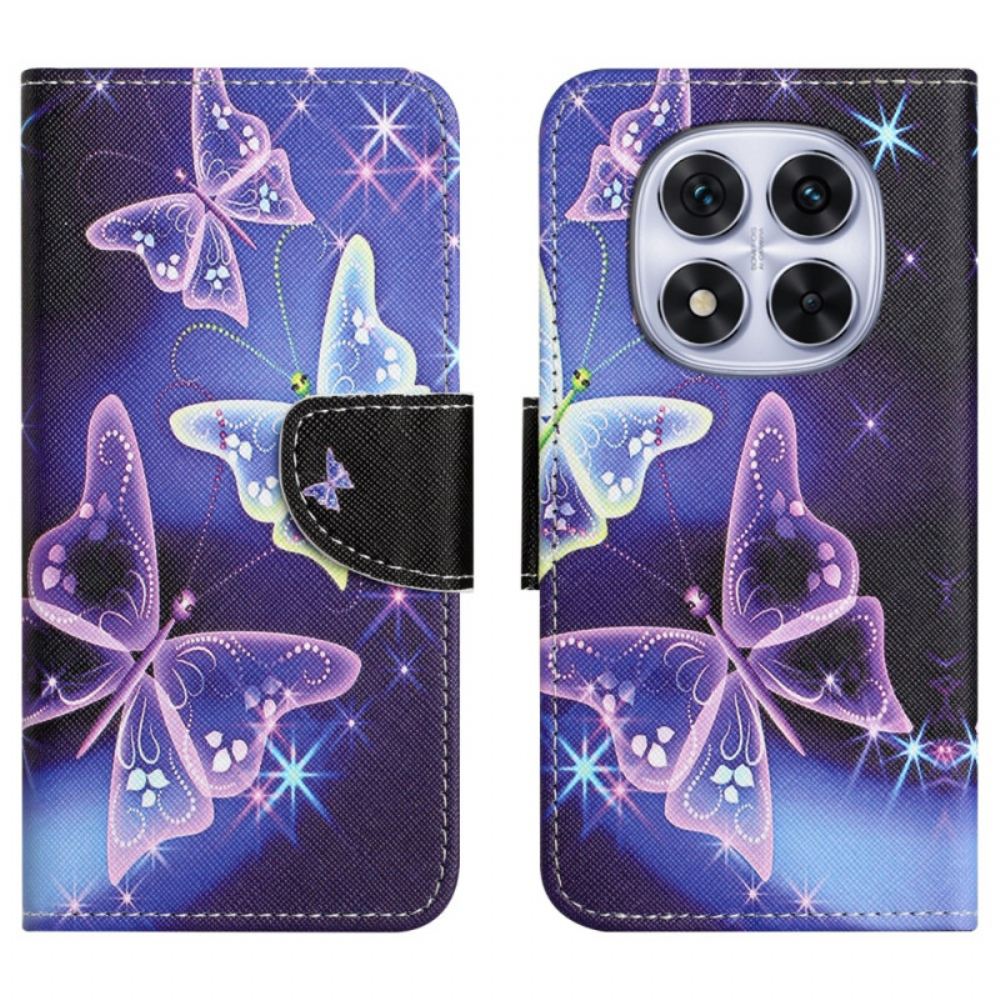 Peněženková Pouzdra Xiaomi Redmi Note 15 Pro 5g Třpytící Se Motýli