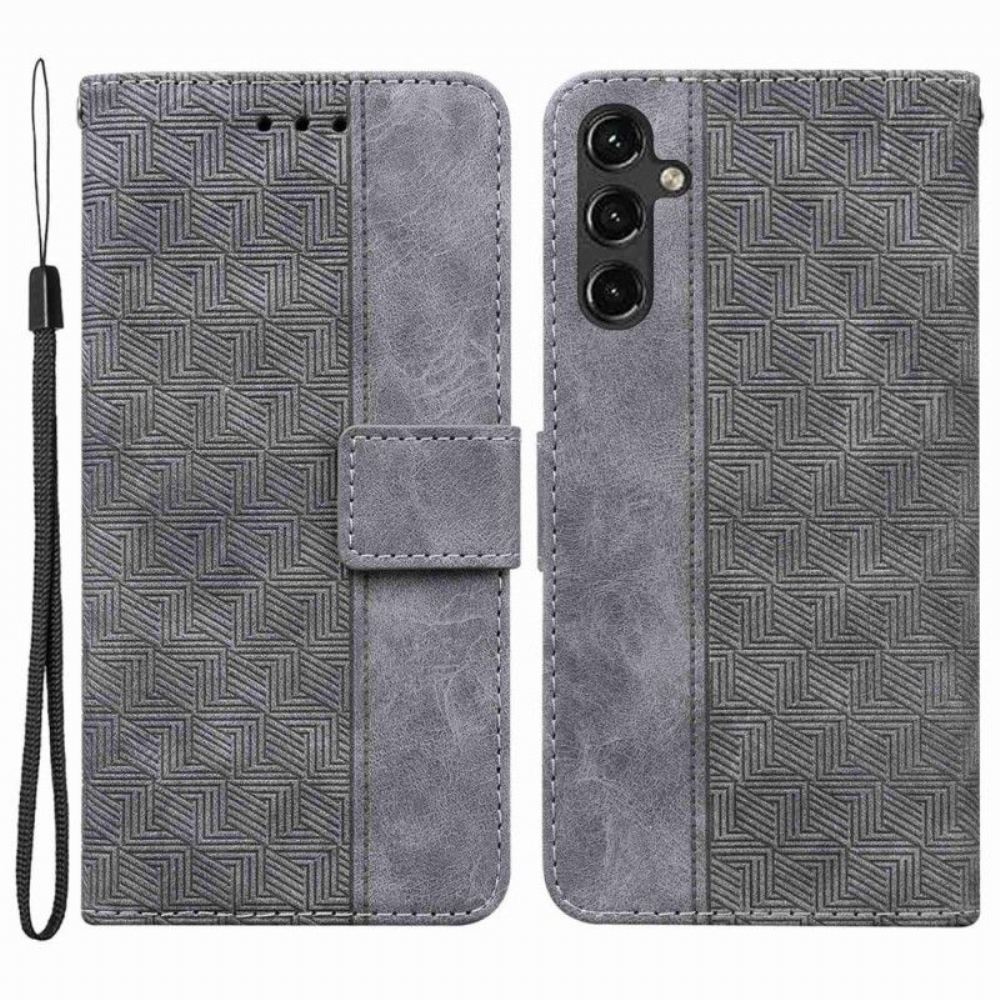 Flipové Pouzdro Na Samsung Galaxy A14 / A14 5G Na Lana Strappy Vzor