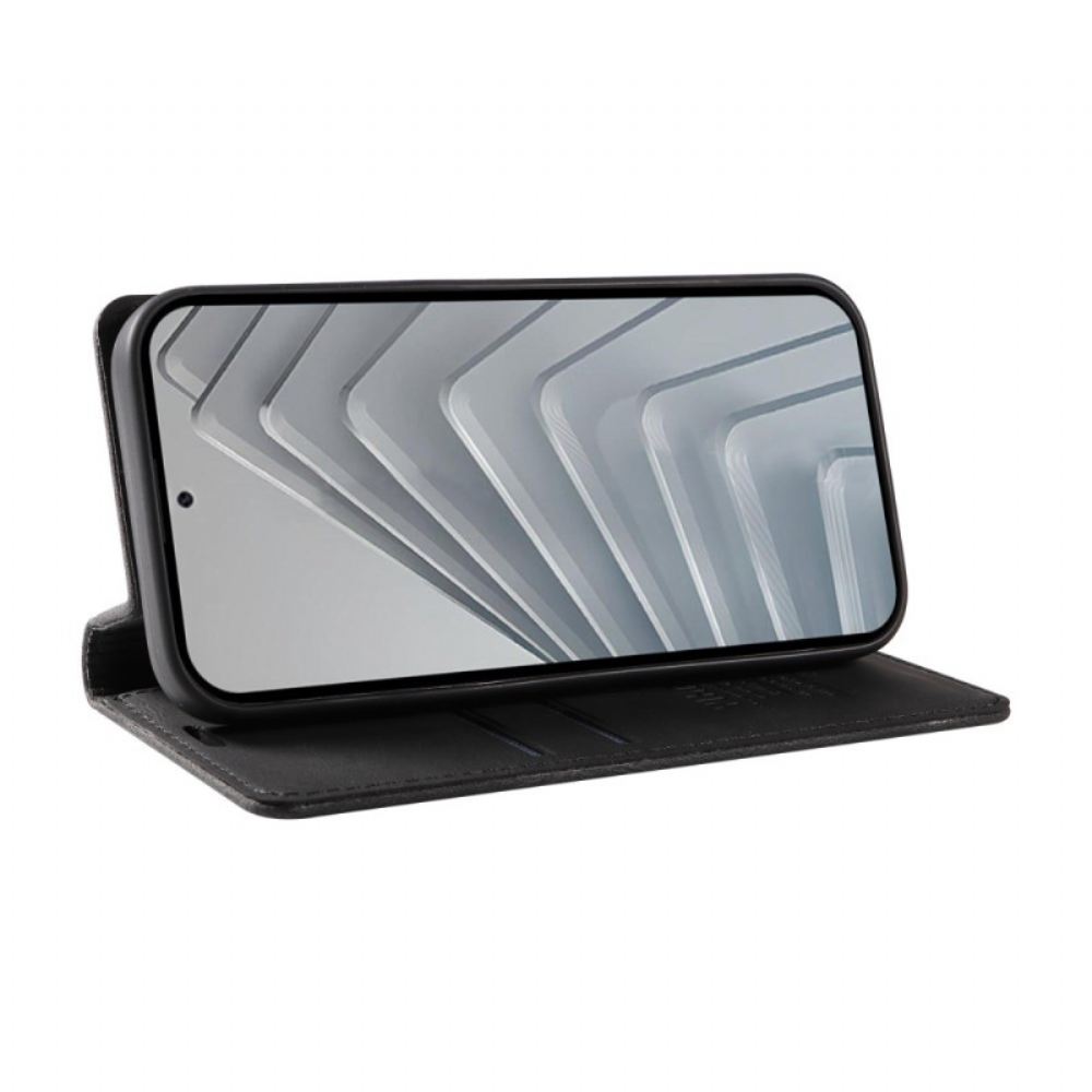 Kožené Pouzdro Folio Xiaomi Redmi Note 14 4g Ykatu Hnědý Semišový Efekt