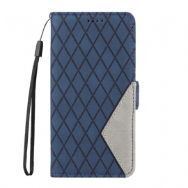 Kožený Kryt Na Xiaomi Redmi Note 14 4g Diamantový Vzor