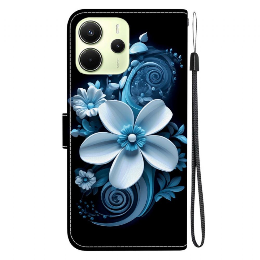 Kožený Kryt Na Xiaomi Redmi Note 14 4g Orchideje