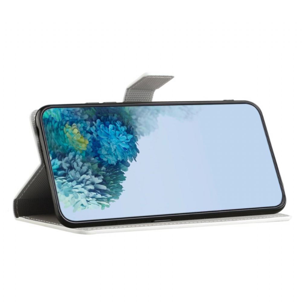 Kožený Kryt Na Xiaomi Redmi Note 14 4g Švestkové Květy