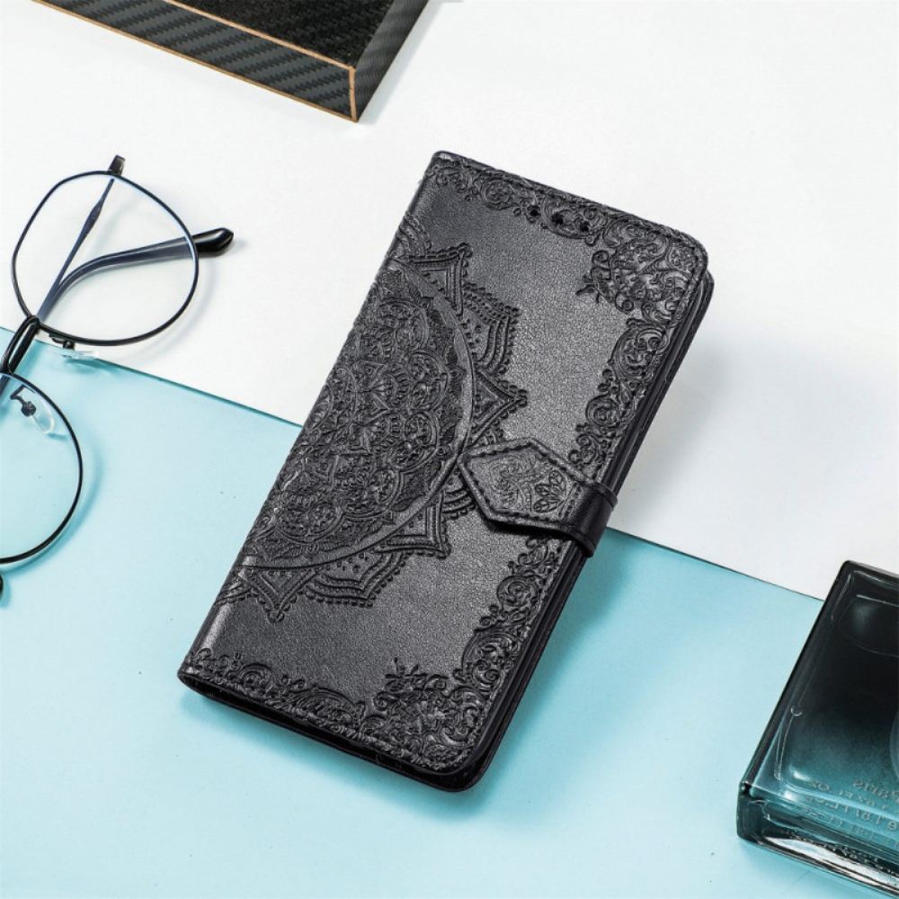 Kožený Kryt Xiaomi Redmi Note 14 4g Barokní Mandala