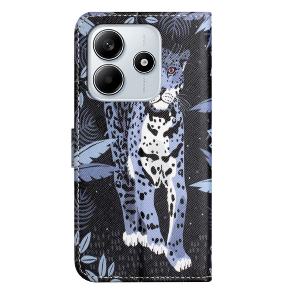 Kožený Kryt Xiaomi Redmi Note 14 4g Leopard