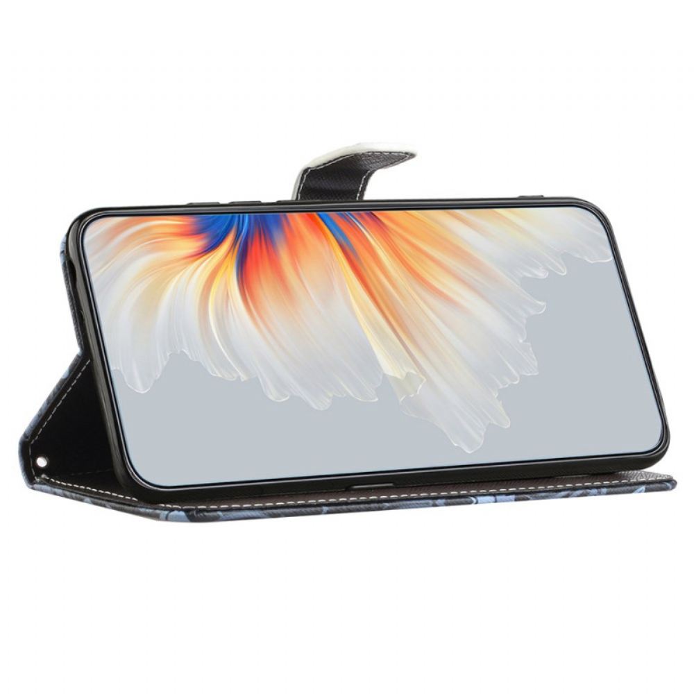 Kožený Kryt Xiaomi Redmi Note 14 4g Lunární Květiny