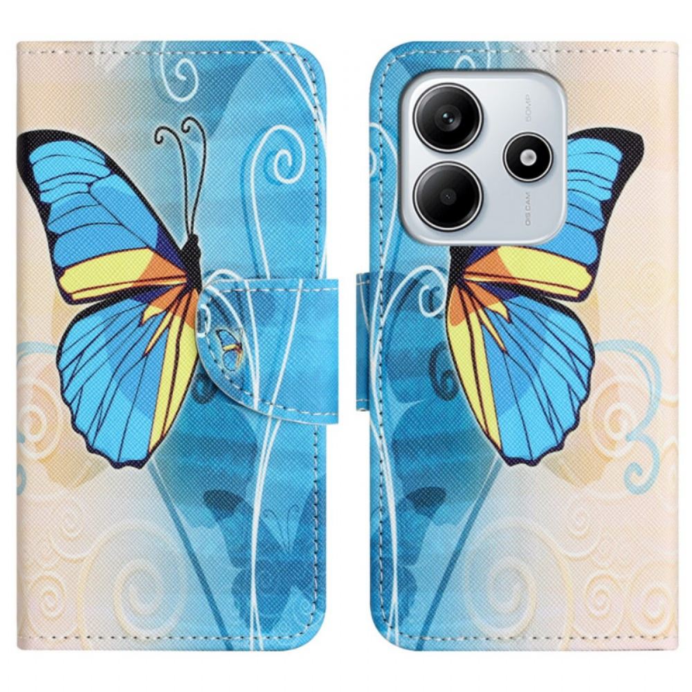 Kožený Kryt Xiaomi Redmi Note 14 4g Motýl