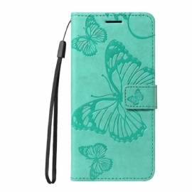 Kožený Kryt Xiaomi Redmi Note 14 4g Obří Motýli