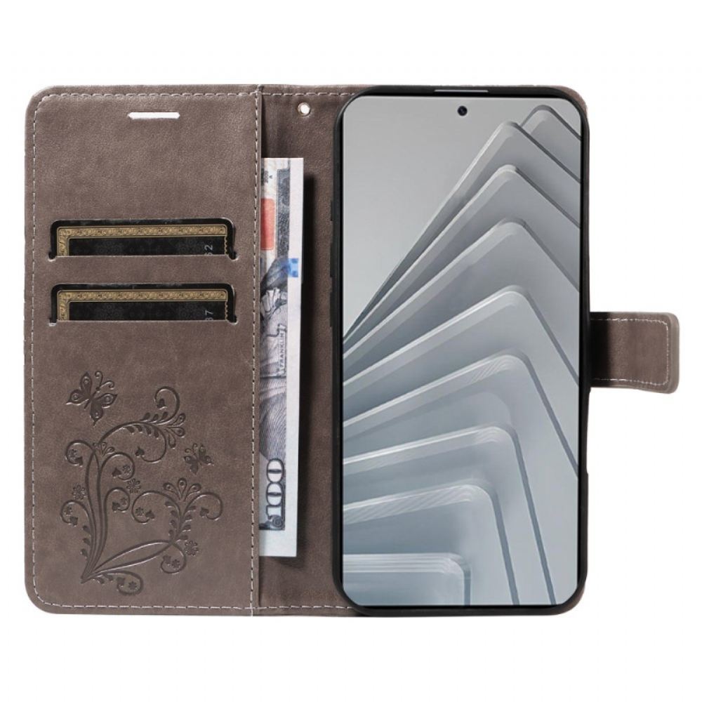 Kožený Kryt Xiaomi Redmi Note 14 4g Obří Motýli