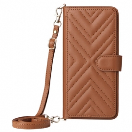 Kožený Kryt Xiaomi Redmi Note 14 4g Prémiová Peněženka S Páskem A Ramenním Popruhem