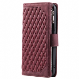 Kožený Kryt Xiaomi Redmi Note 14 4g Prošívané Peněženka