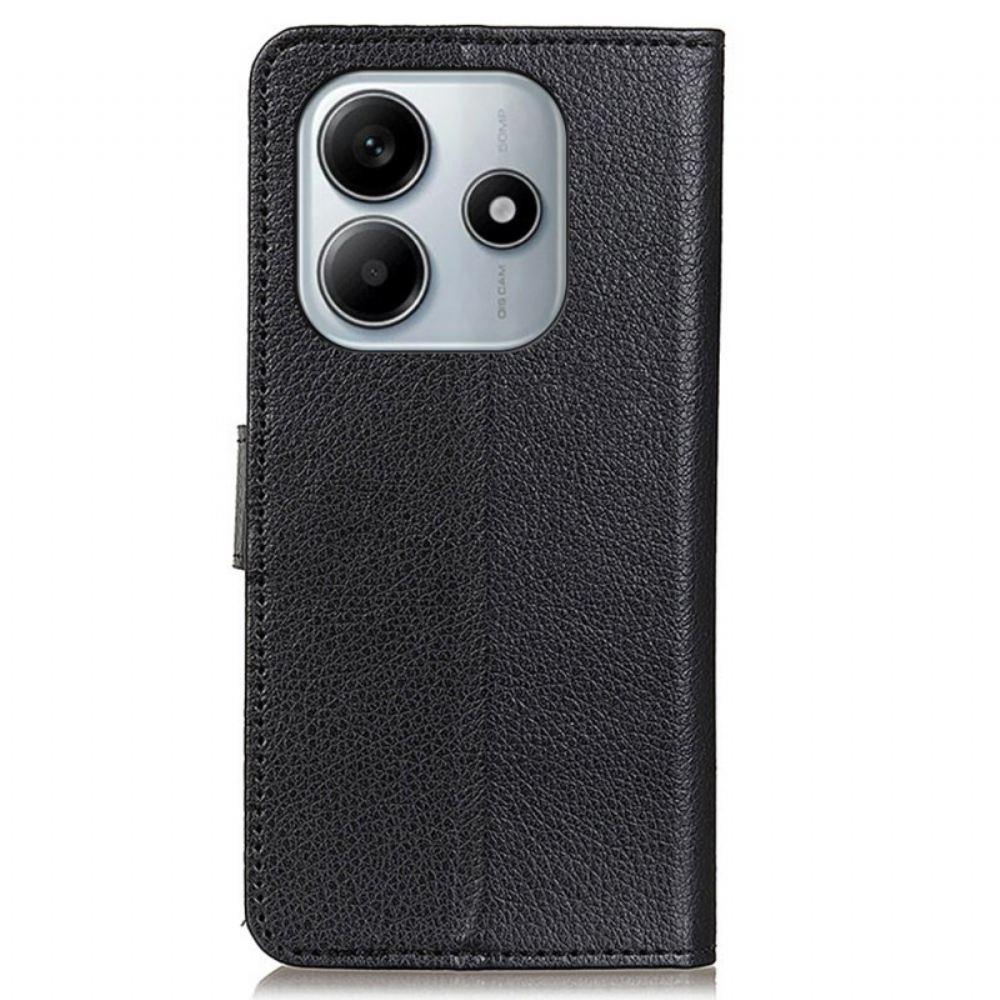 Kožený Kryt Xiaomi Redmi Note 14 4g Tradiční Umělá Kůže