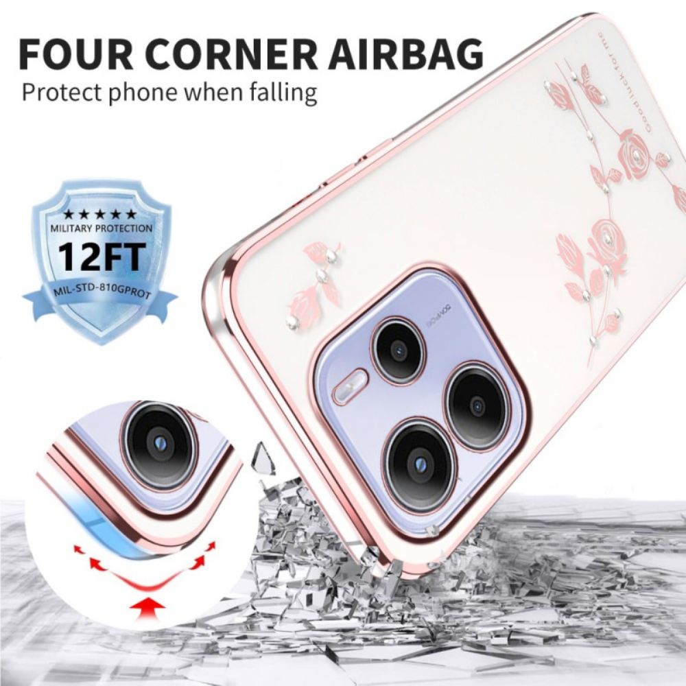 Kryt Na Xiaomi Redmi Note 14 4g Kamínky A Květiny