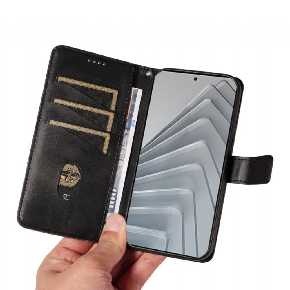 Peněženková Pouzdra Xiaomi Redmi Note 14 4g Kryty Na Mobil Geometrický Vzor