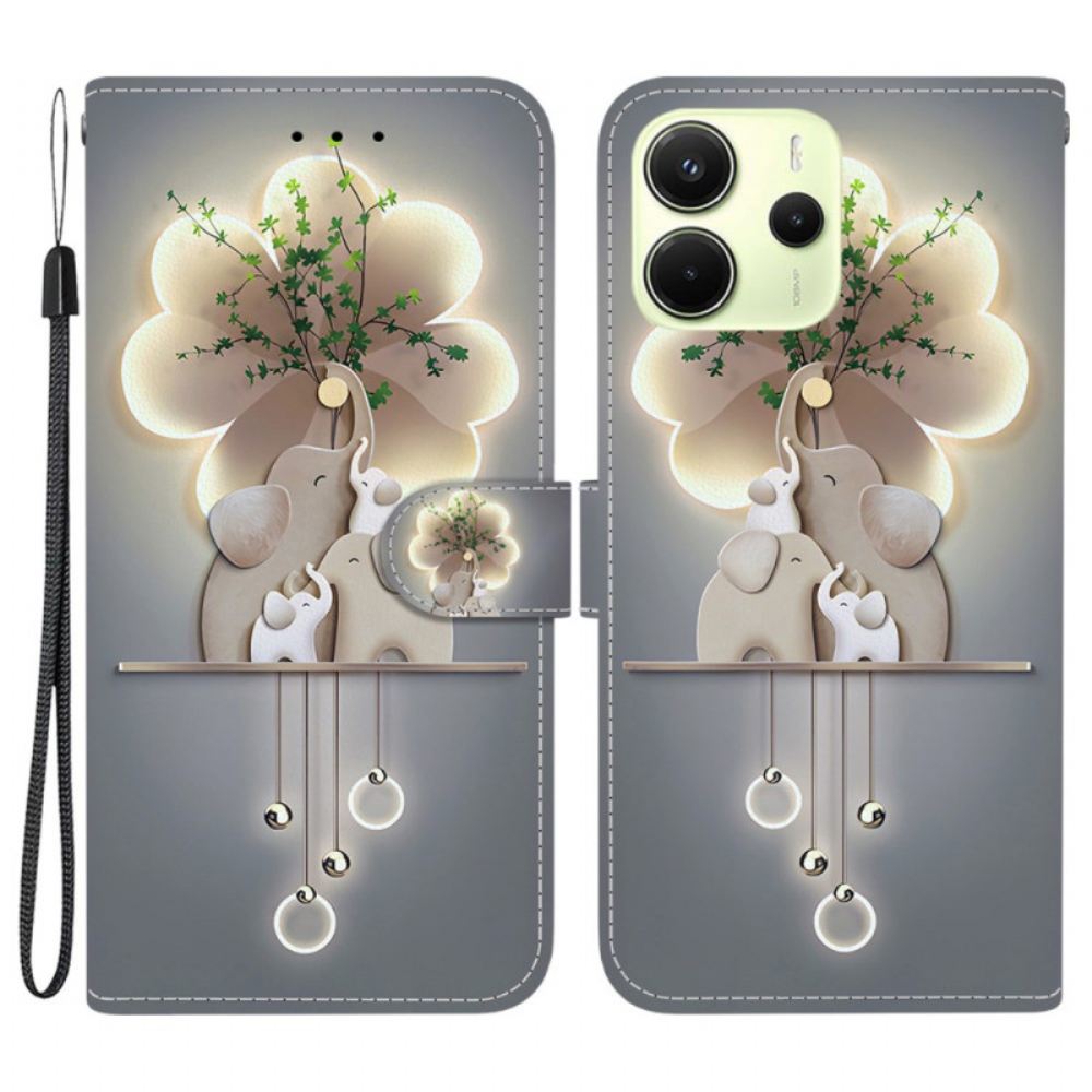 Peněženková Pouzdra Xiaomi Redmi Note 14 4g Kryty Na Mobil Sloni