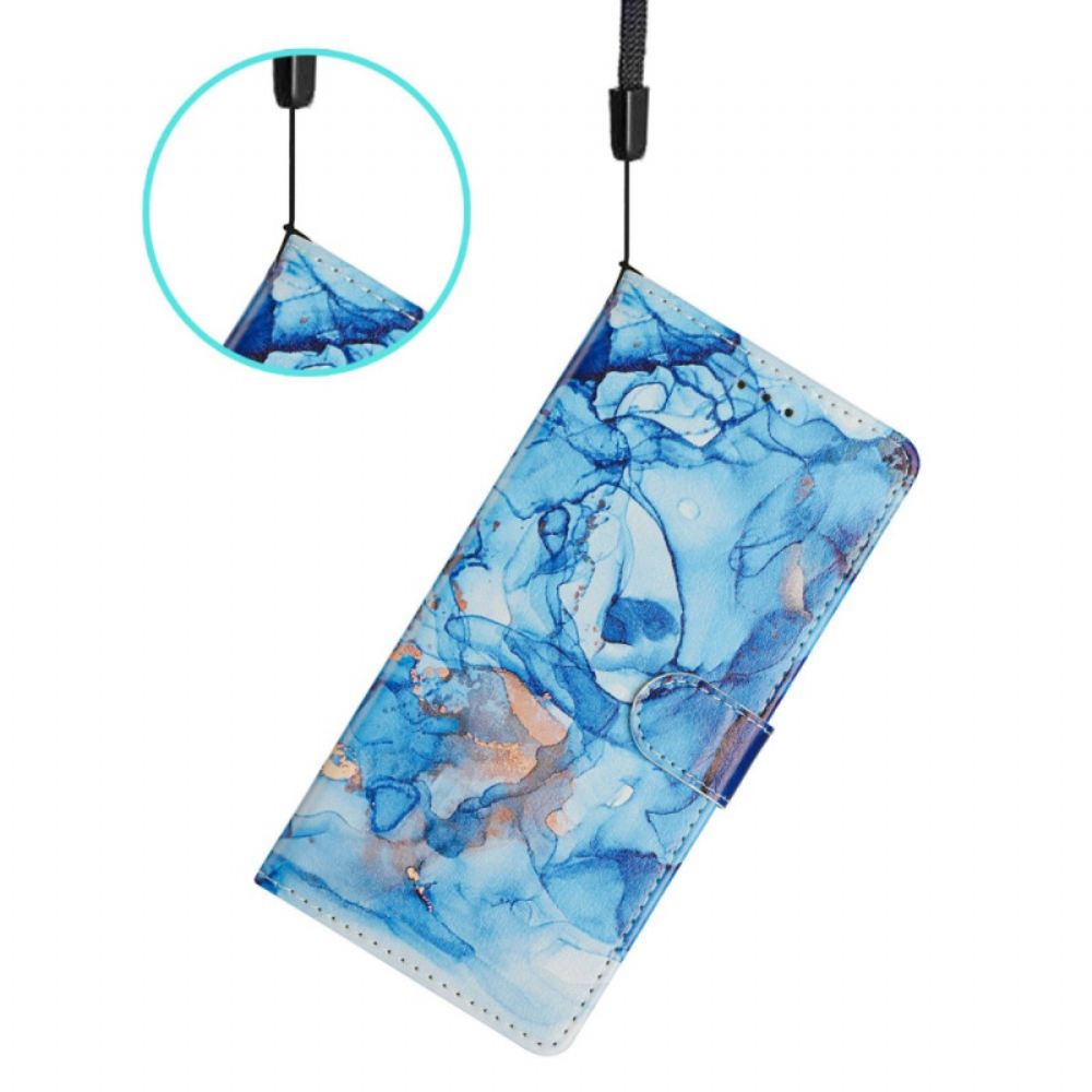 Peněženková Pouzdra Xiaomi Redmi Note 14 4g Modrý Mramor