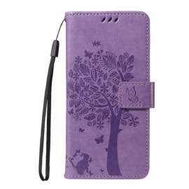 Peněženková Pouzdra Xiaomi Redmi Note 14 4g Strom A Kočka