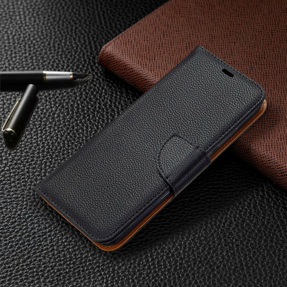 Kožené Pouzdro Na Huawei P40 Lite E / Huawei Y7p Flipové Pouzdro Liči Šikmá Klapka