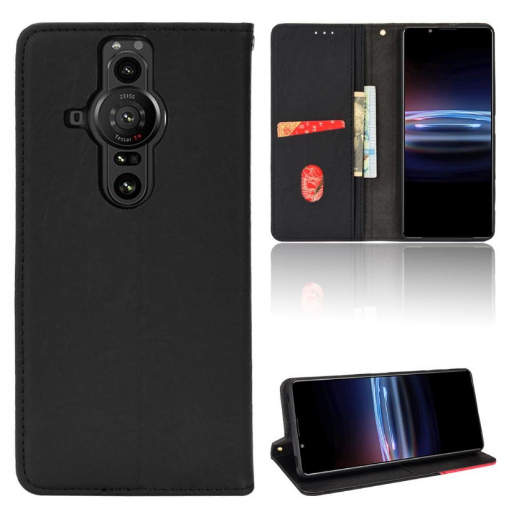 Kryty Na Mobil Na Sony Xperia Pro-I Flipové Pouzdro Umělá Kůže Bicolor Oblique