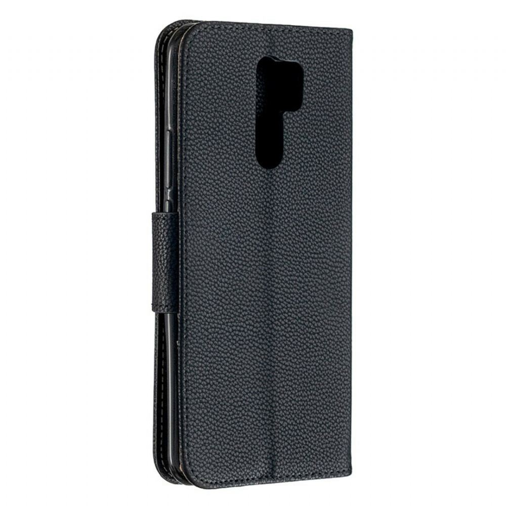 Flipové Pouzdro Na Xiaomi Redmi 9 Kožené Pouzdro Liči Klapka Šikmá