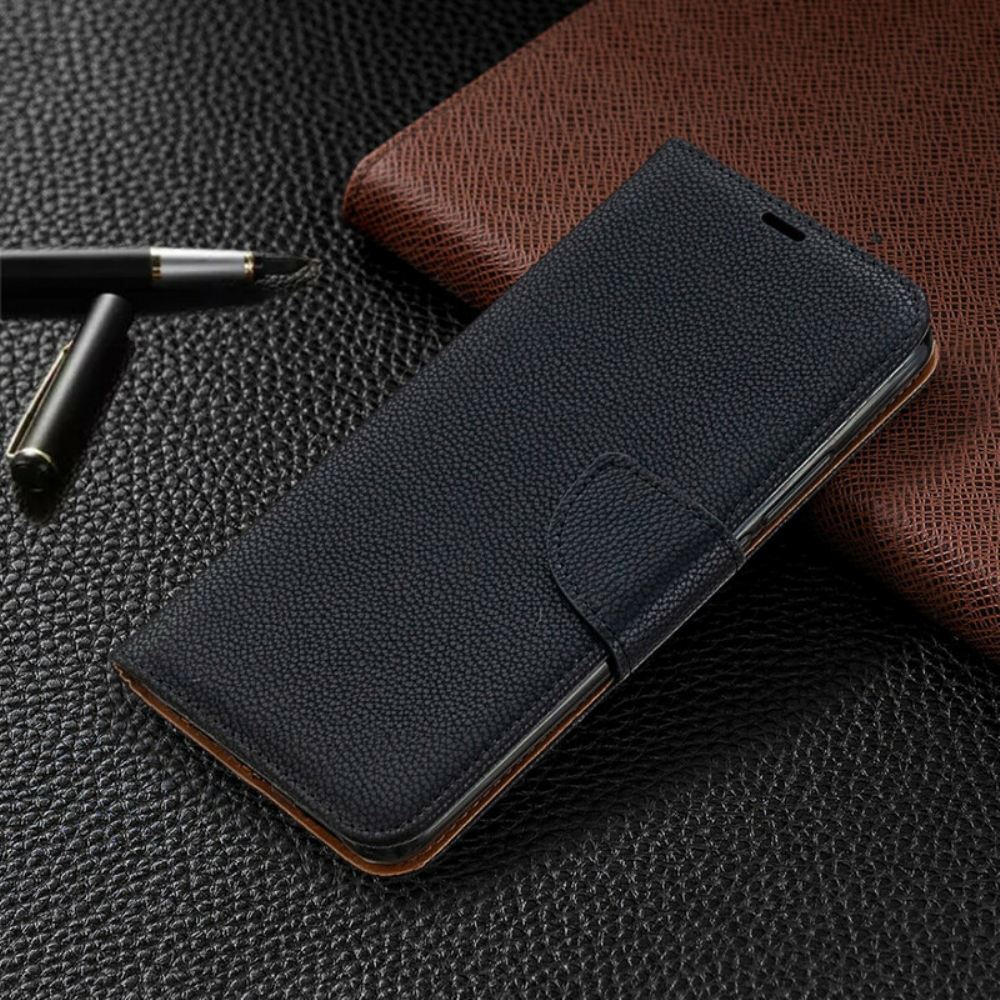 Flipové Pouzdro Na Xiaomi Redmi 9 Kožené Pouzdro Liči Klapka Šikmá