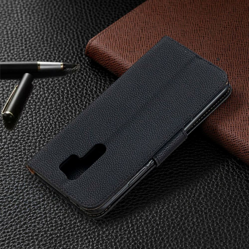 Flipové Pouzdro Na Xiaomi Redmi 9 Kožené Pouzdro Liči Klapka Šikmá