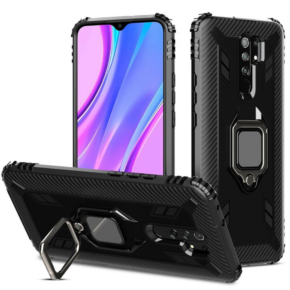 Kryt Na Xiaomi Redmi 9 Karbonové Vlákno Ve Stylu Prstenu