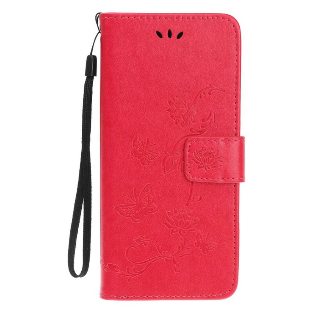 Flipové Pouzdro Na iPhone 12 Mini Na Lana Květinový Pásek