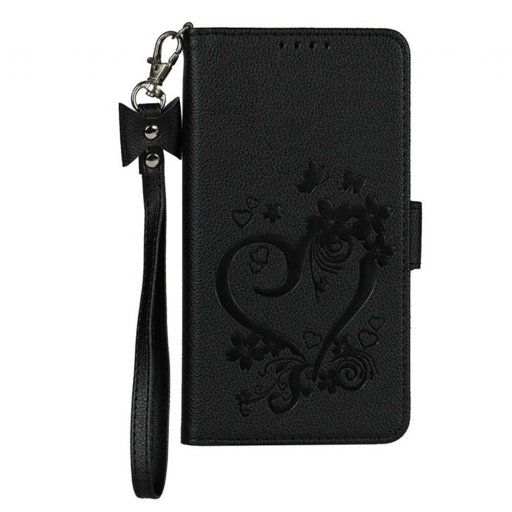 Flipové Pouzdro Na iPhone 12 Mini Na Lana Strappy Heart
