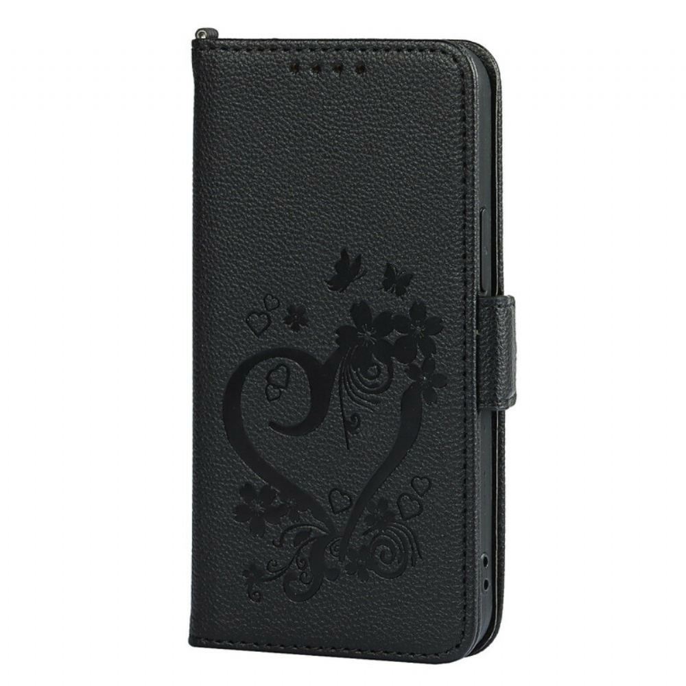 Flipové Pouzdro Na iPhone 12 Mini Na Lana Strappy Heart