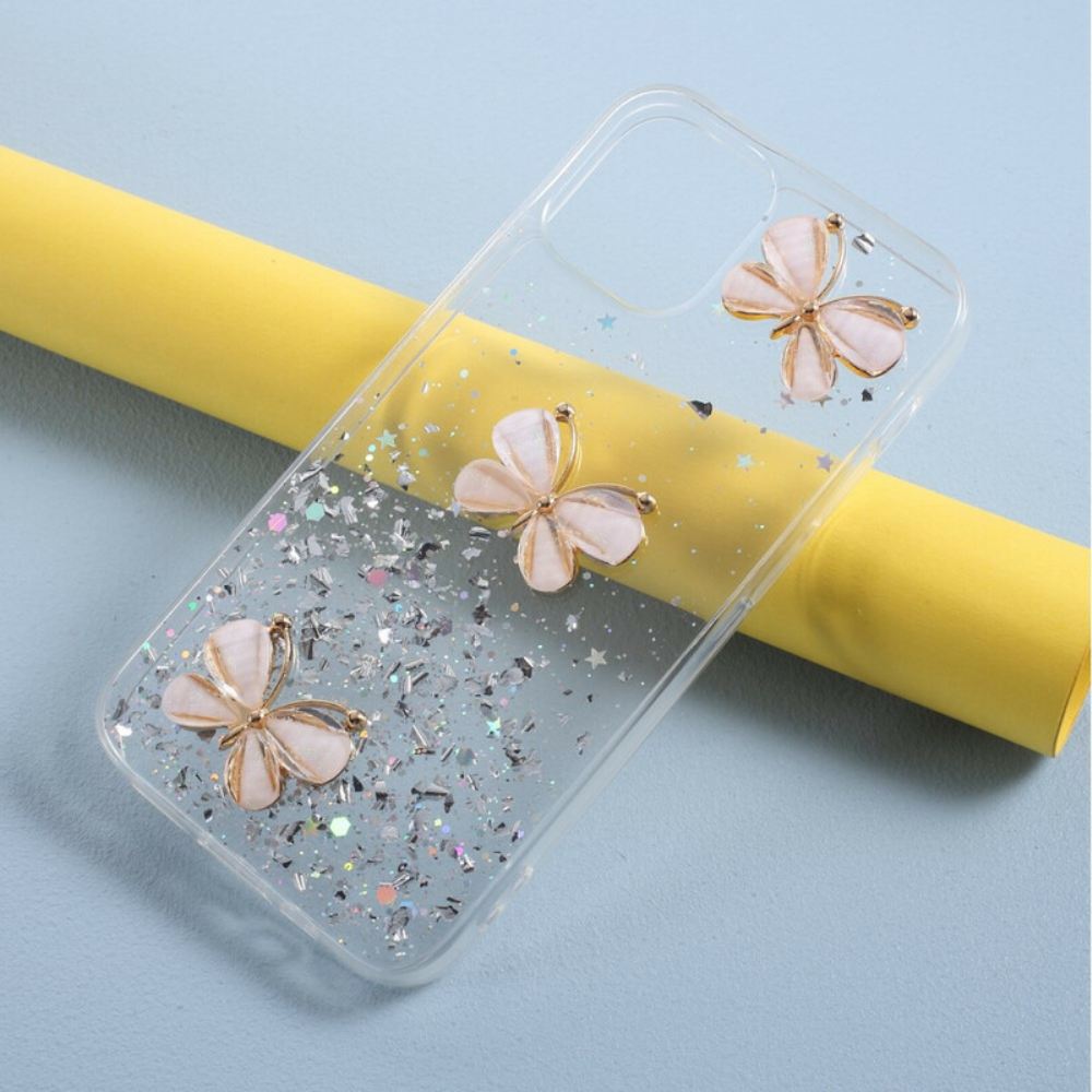 Kryt Na iPhone 12 Mini 3d Flitry Motýlů