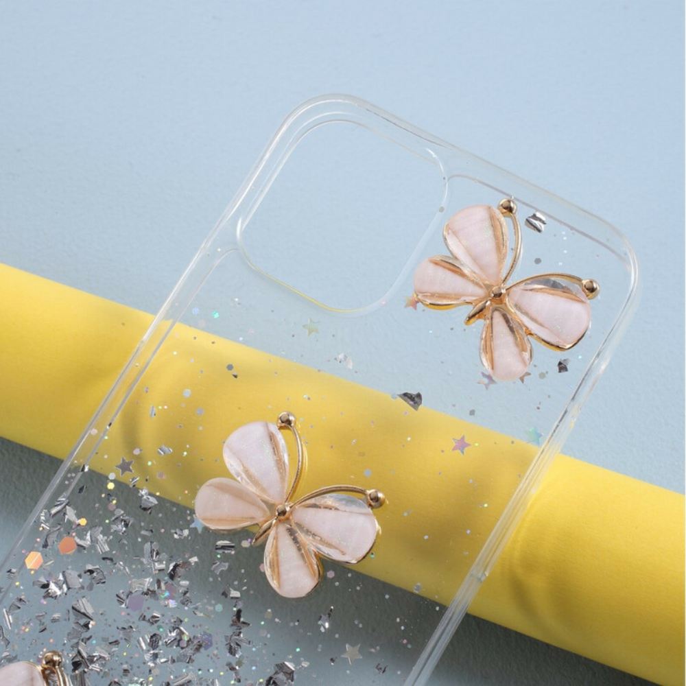 Kryt Na iPhone 12 Mini 3d Flitry Motýlů