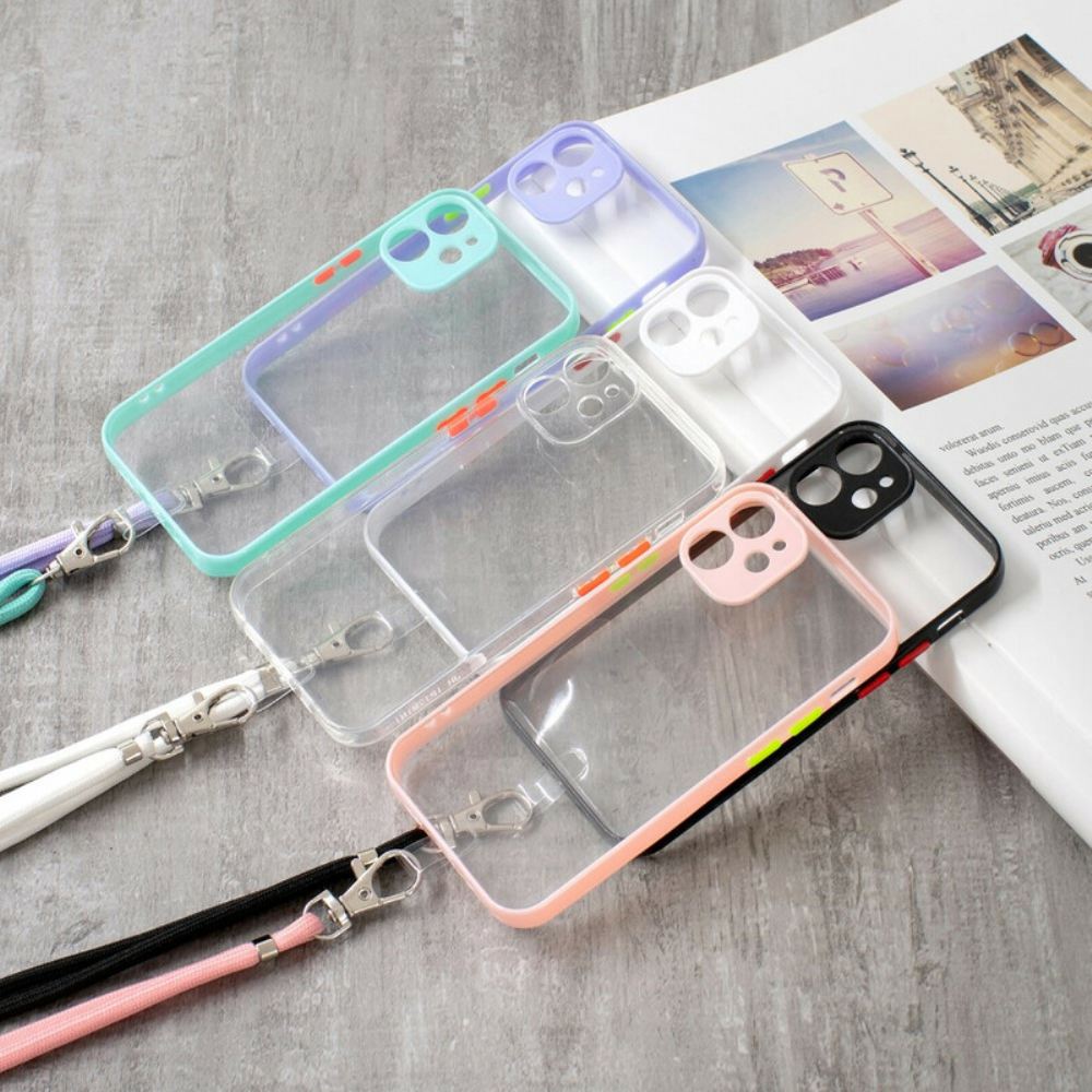 Kryt Na iPhone 12 Mini Hybrid S Barevným Kabelem