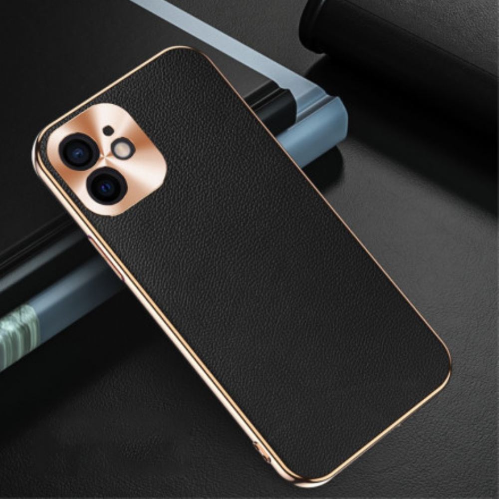 Kryt Na iPhone 12 Mini Ochranný Foto Modulu Ochrany Z Pravé Kůže