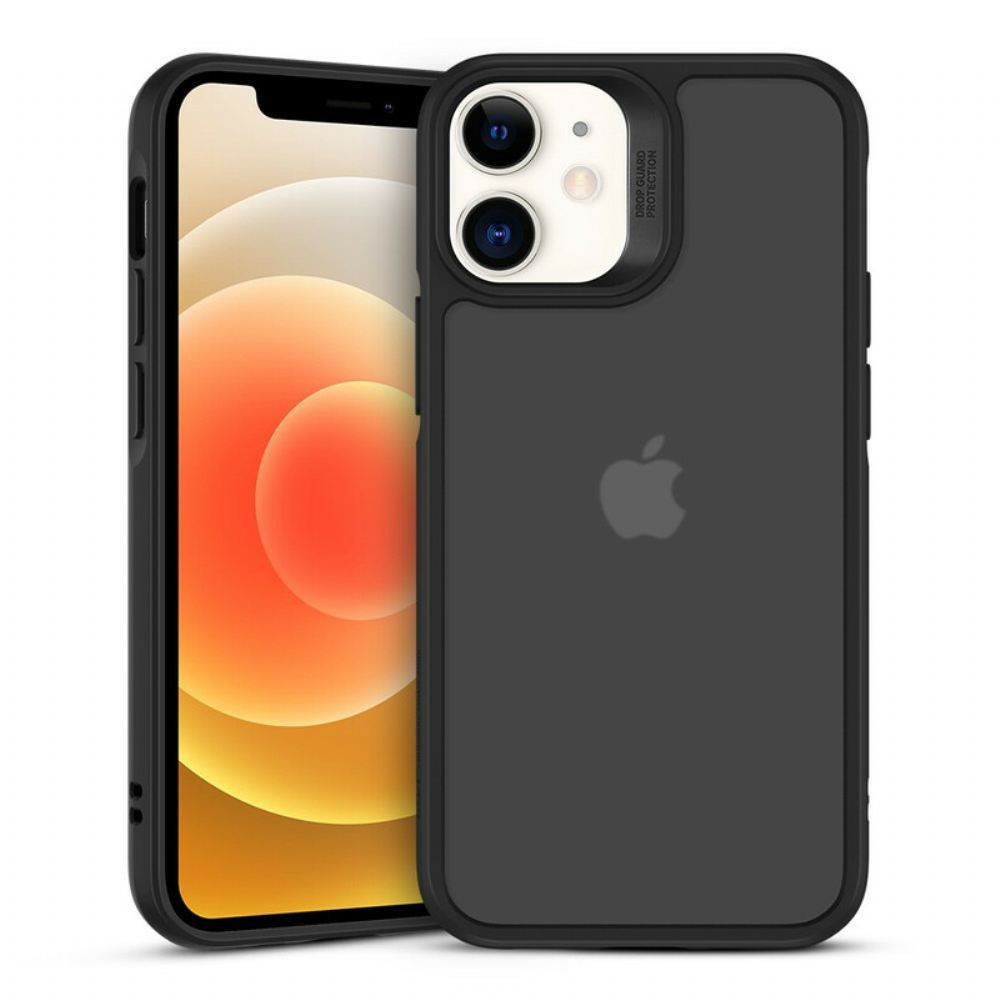 Kryt Na iPhone 12 Mini Skleněná Zadní Strana A Silikonové Hrany