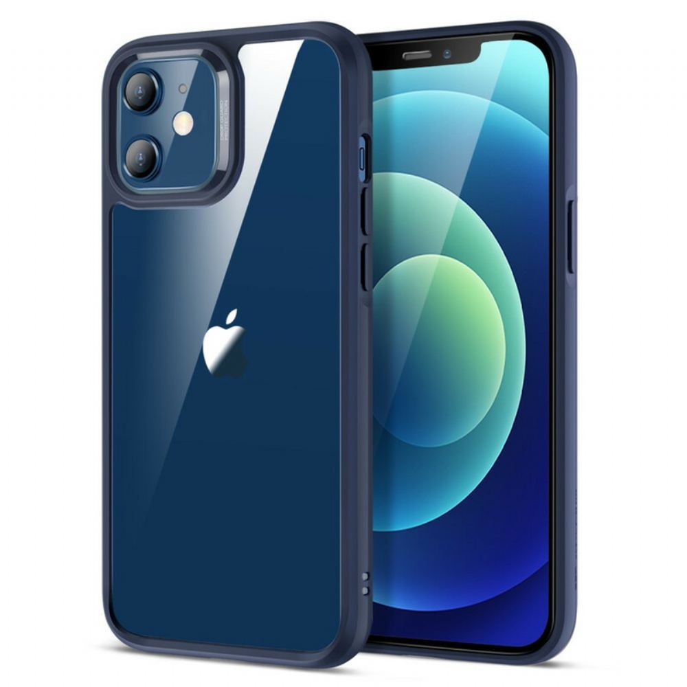 Kryt Na iPhone 12 Mini Skleněná Zadní Strana A Silikonové Hrany