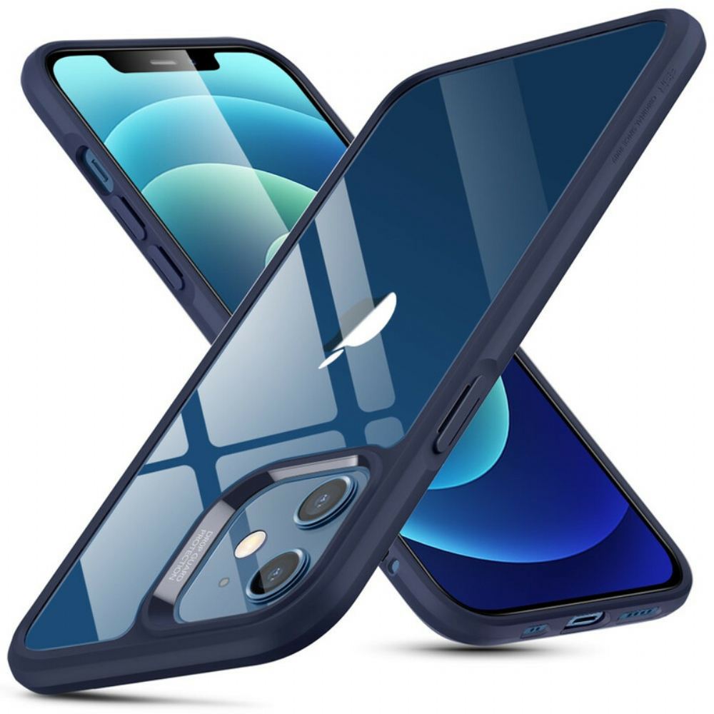 Kryt Na iPhone 12 Mini Skleněná Zadní Strana A Silikonové Hrany