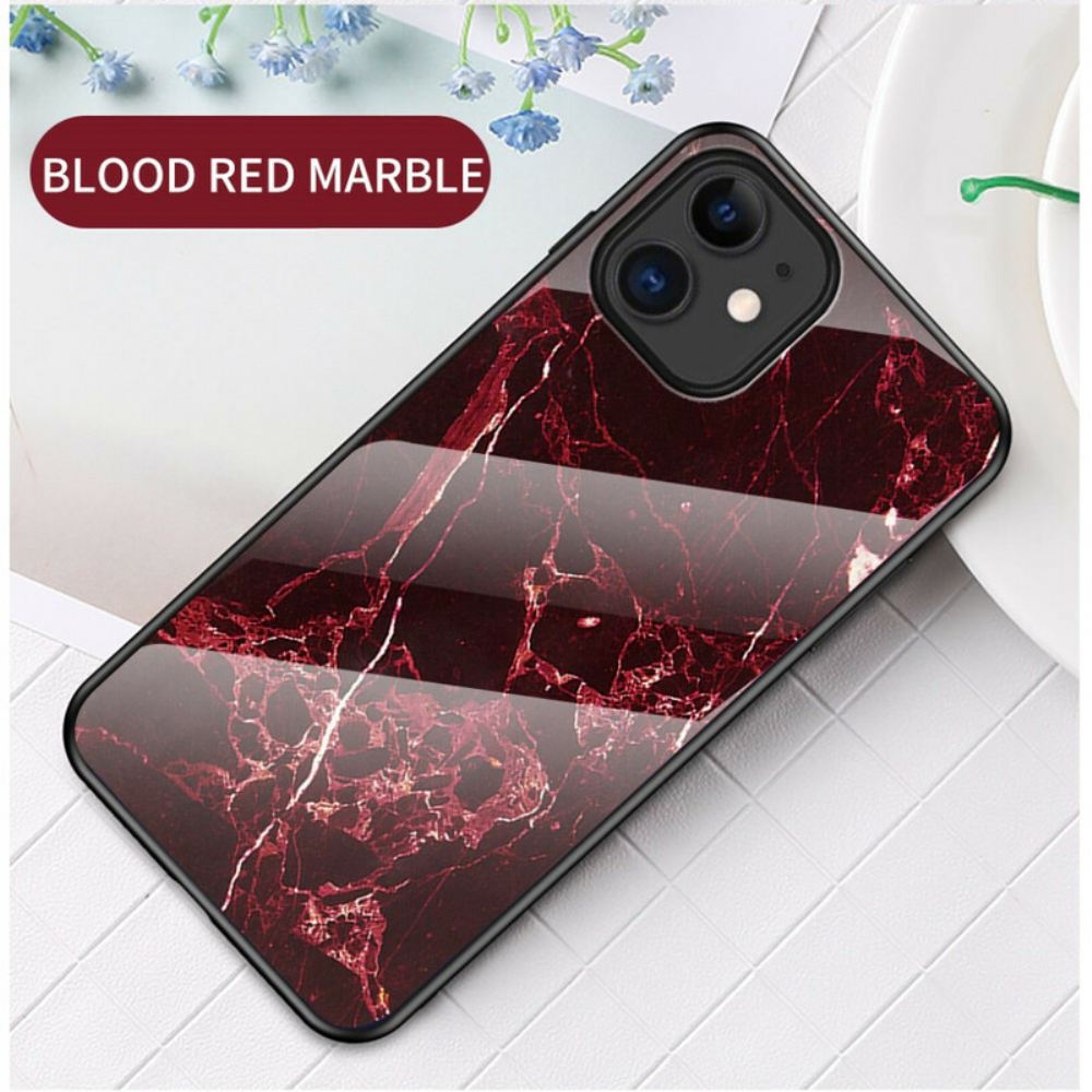 Kryt Na iPhone 12 Mini Tvrzené Sklo V Barvách Mramoru
