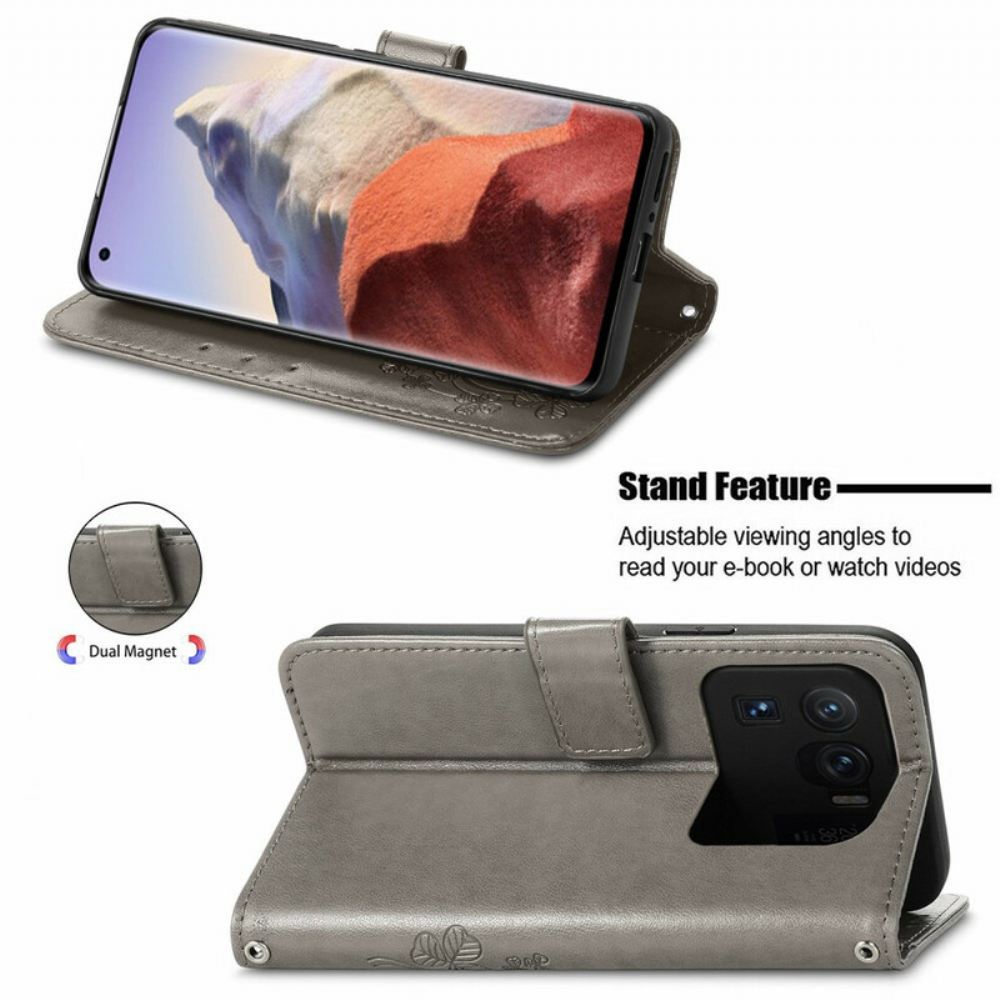 Flipové Pouzdro Na Xiaomi Mi 11 Ultra Asijské Květiny