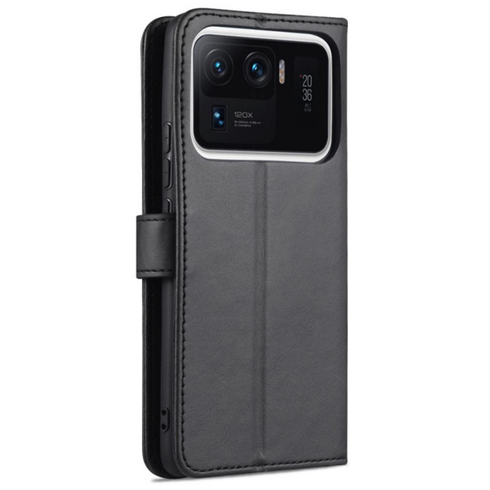 Flipové Pouzdro Na Xiaomi Mi 11 Ultra Kožený Efekt Azns