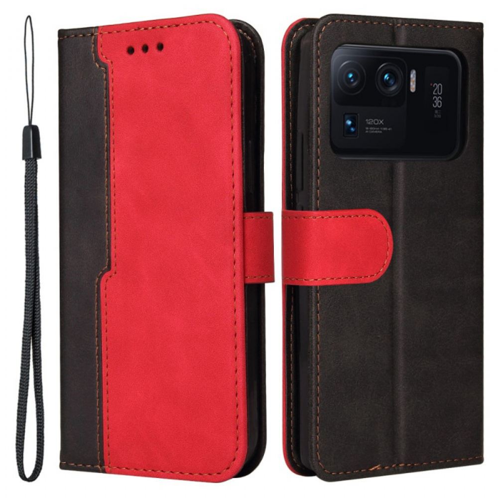 Kožené Pouzdro Na Xiaomi Mi 11 Ultra Dvoubarevná