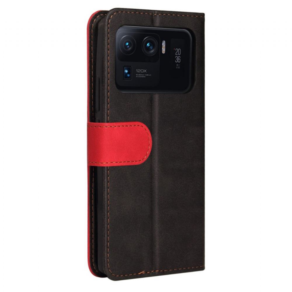 Kožené Pouzdro Na Xiaomi Mi 11 Ultra Dvoubarevná