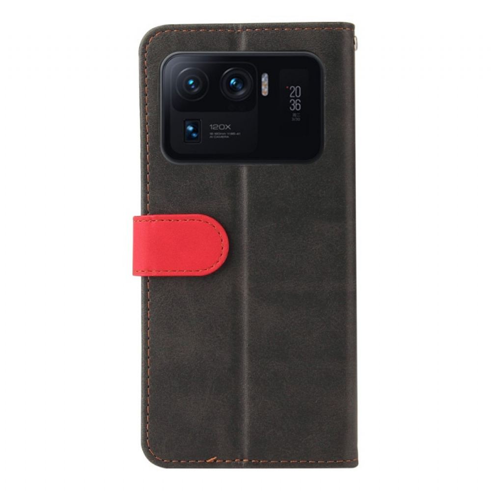 Kožené Pouzdro Na Xiaomi Mi 11 Ultra Dvoubarevná