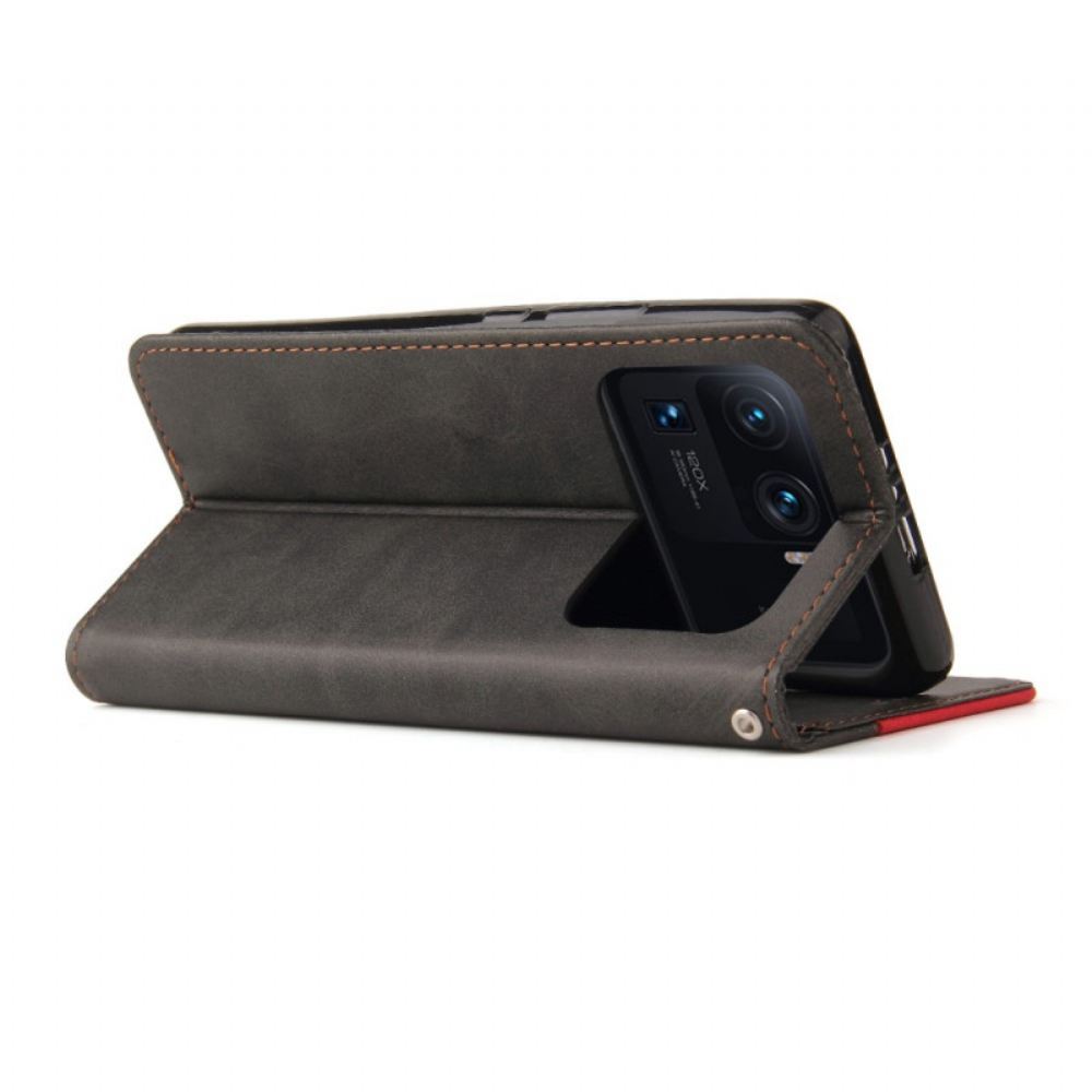 Kožené Pouzdro Na Xiaomi Mi 11 Ultra Dvoubarevná