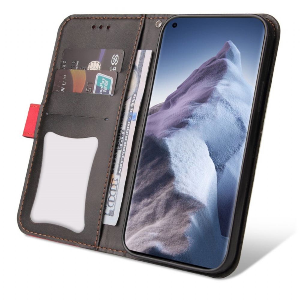 Kožené Pouzdro Na Xiaomi Mi 11 Ultra Dvoubarevná