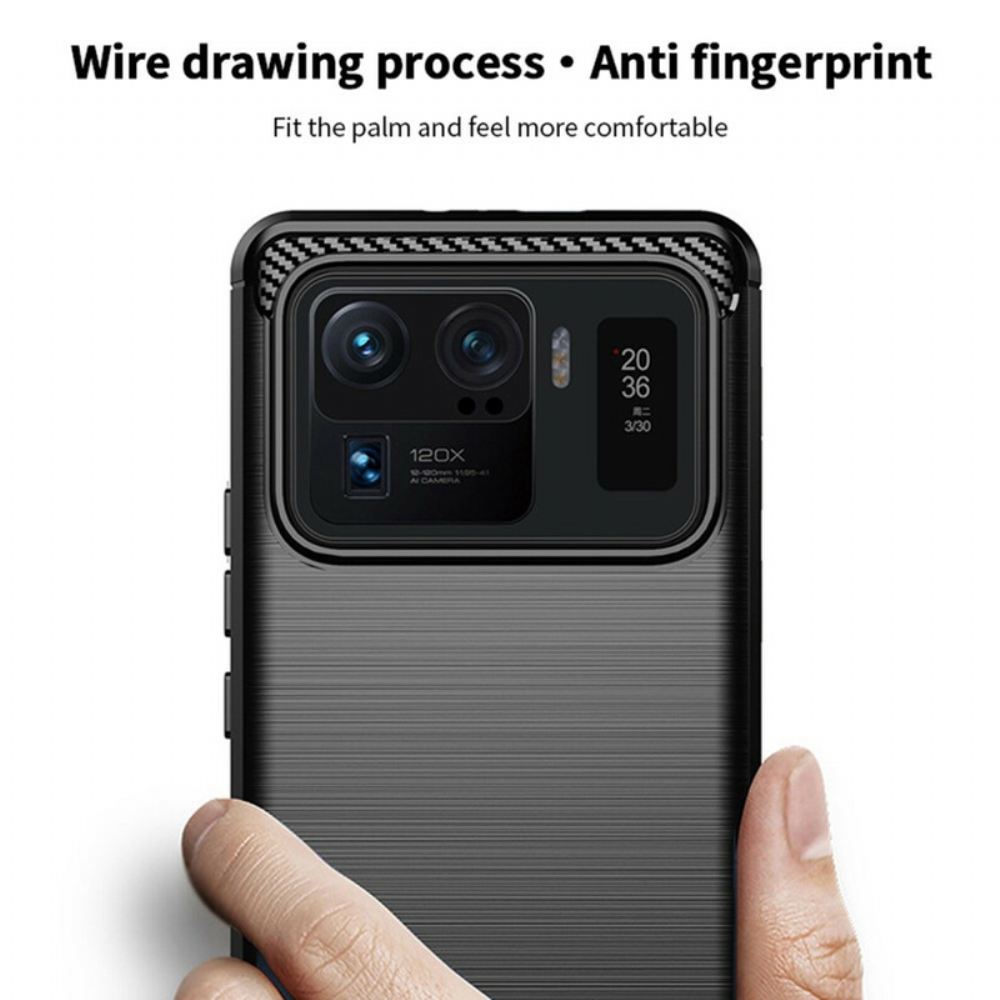 Kryty Na Mobil Na Xiaomi Mi 11 Ultra Mofi Kartáčované Uhlíkové Vlákno
