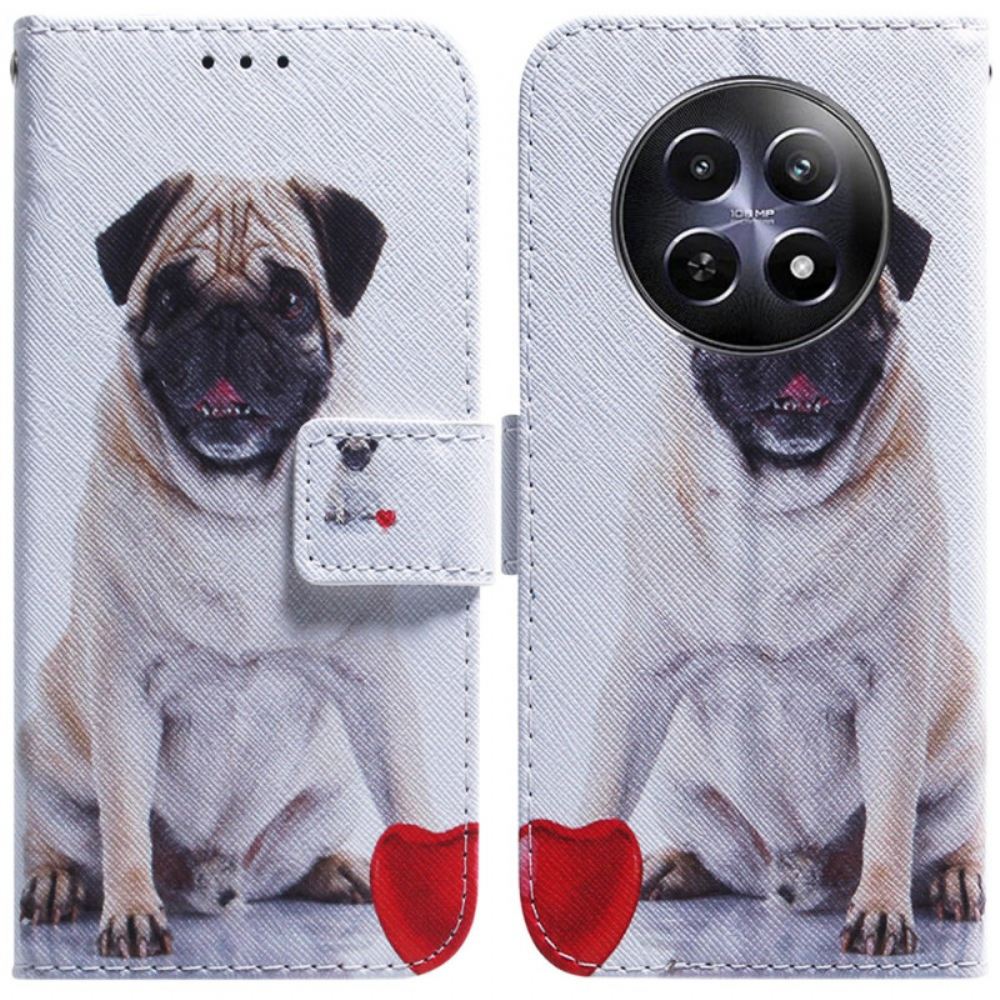Kožený Kryt Na Realme 12 / 12x 5g Mops Pes
