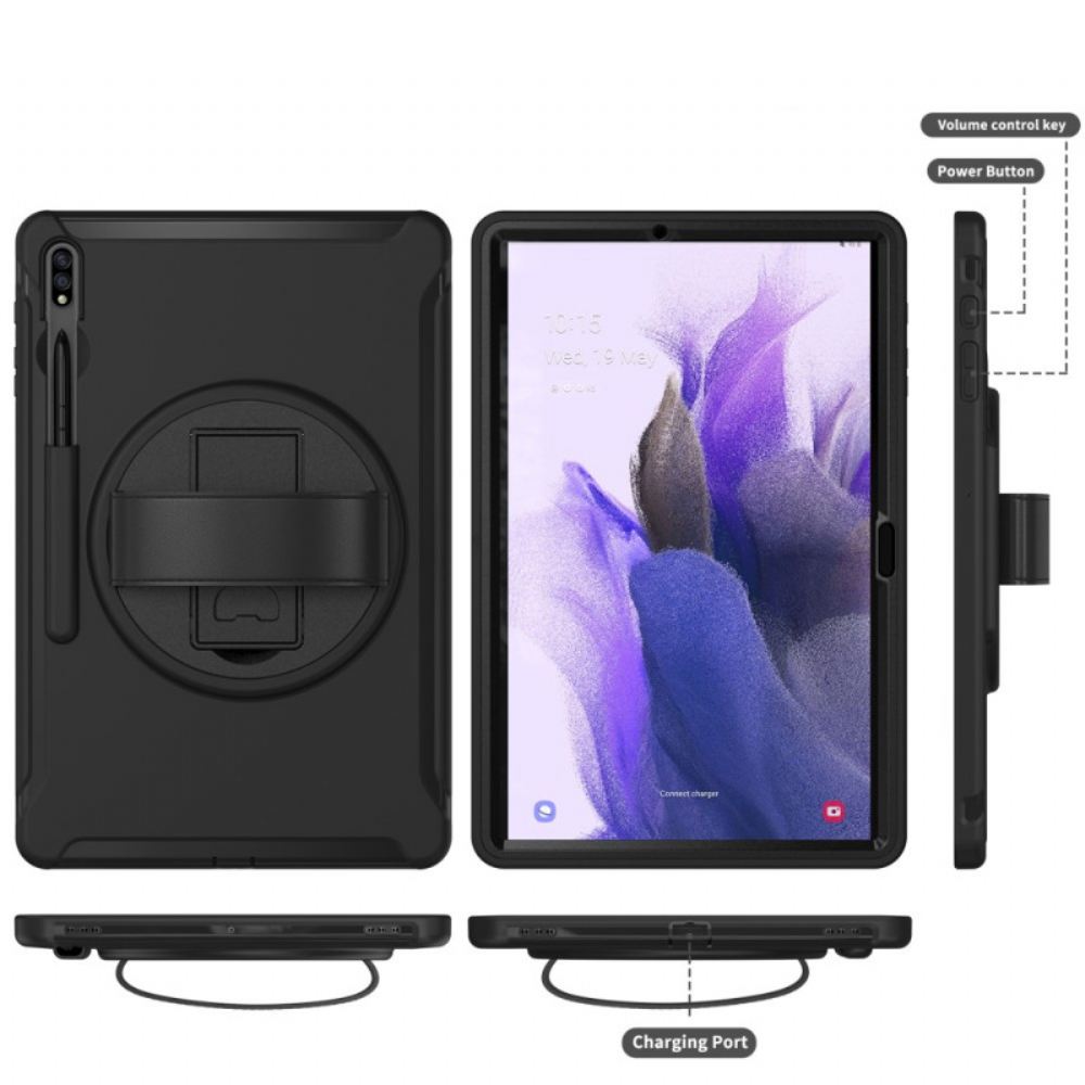 Kryt Samsung Galaxy Tab S9 Fe Plus Kryty Na Mobil Otočná Podpěra A Ruční Popruh O