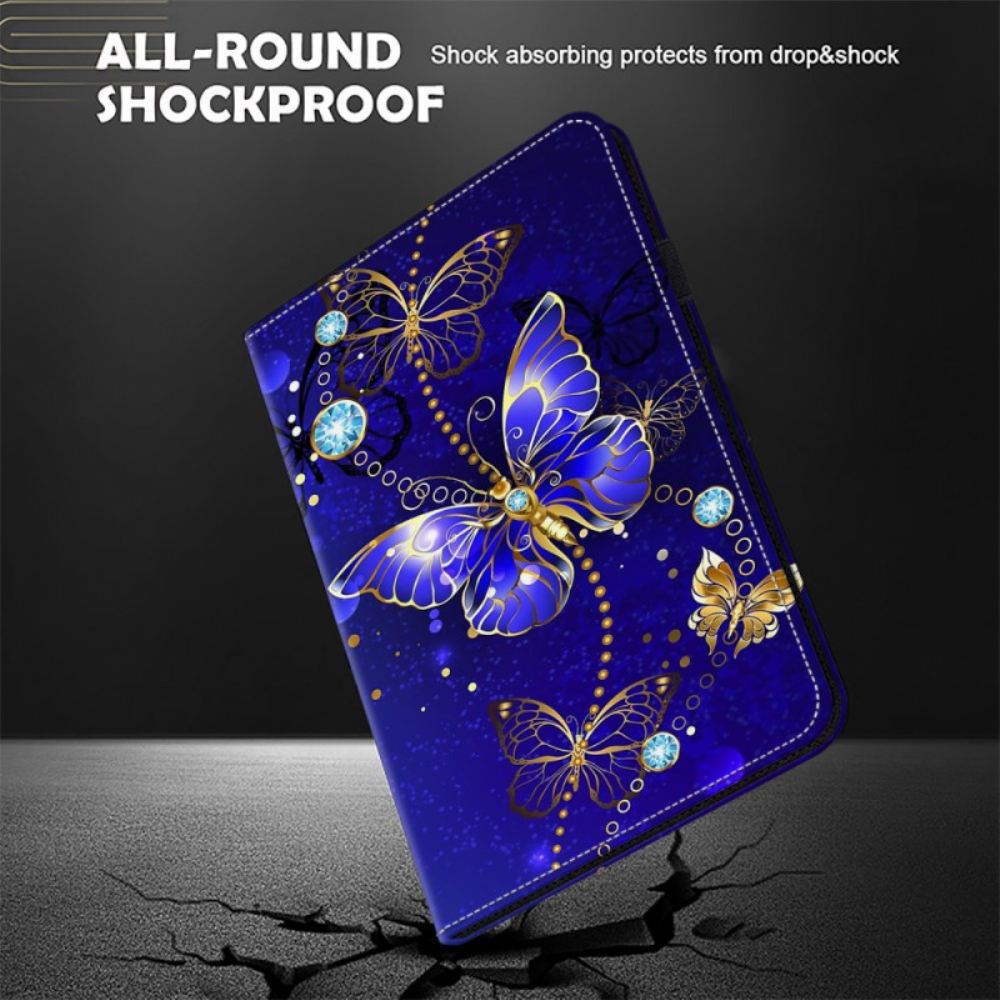 Pouzdra Samsung Galaxy Tab S9 Fe Plus Kryty Na Mobil Diamantový Motýl