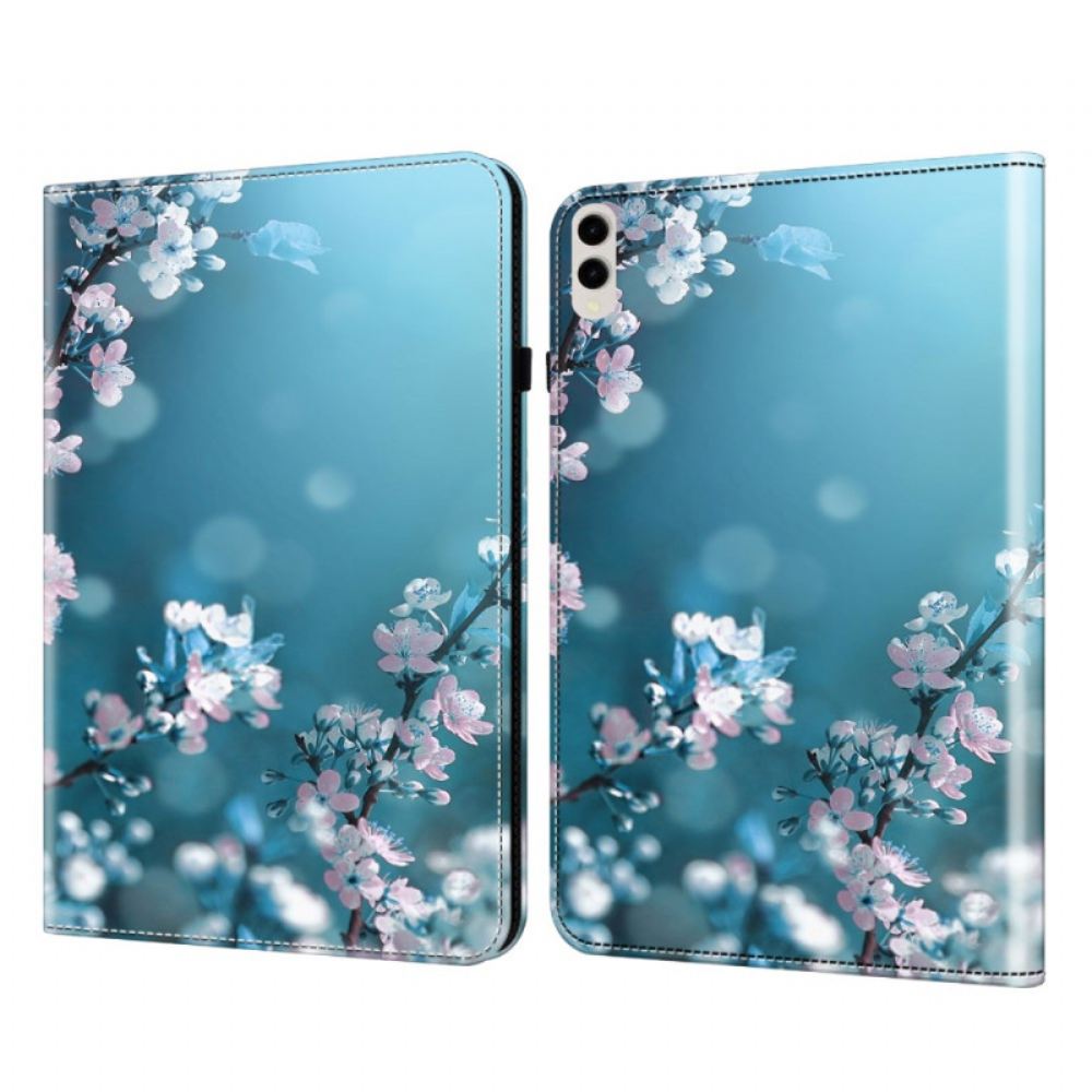 Pouzdro Samsung Galaxy Tab S9 Fe Plus Švestkové Květy