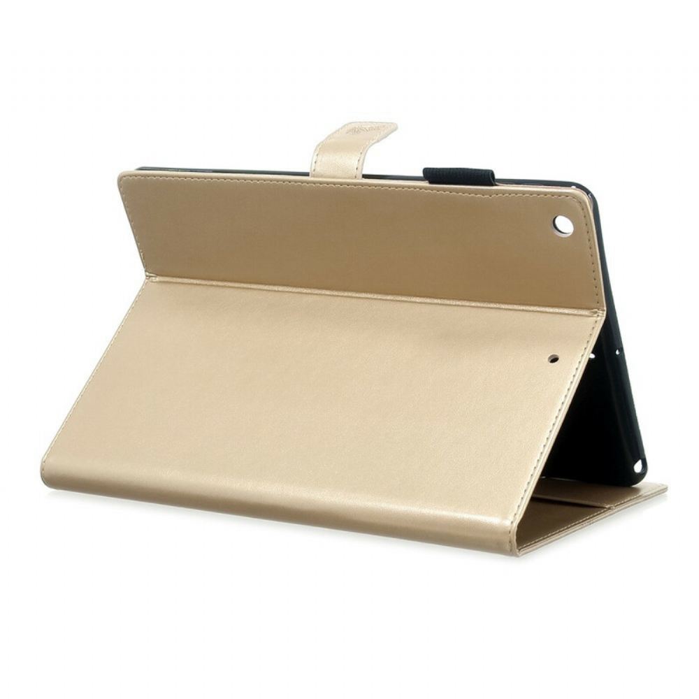 Flipové Pouzdro Na iPad 10.2" (2020) (2019) / Air 10.5" / Pro 10.5" Kožený Efekt Diamantových Motýlů